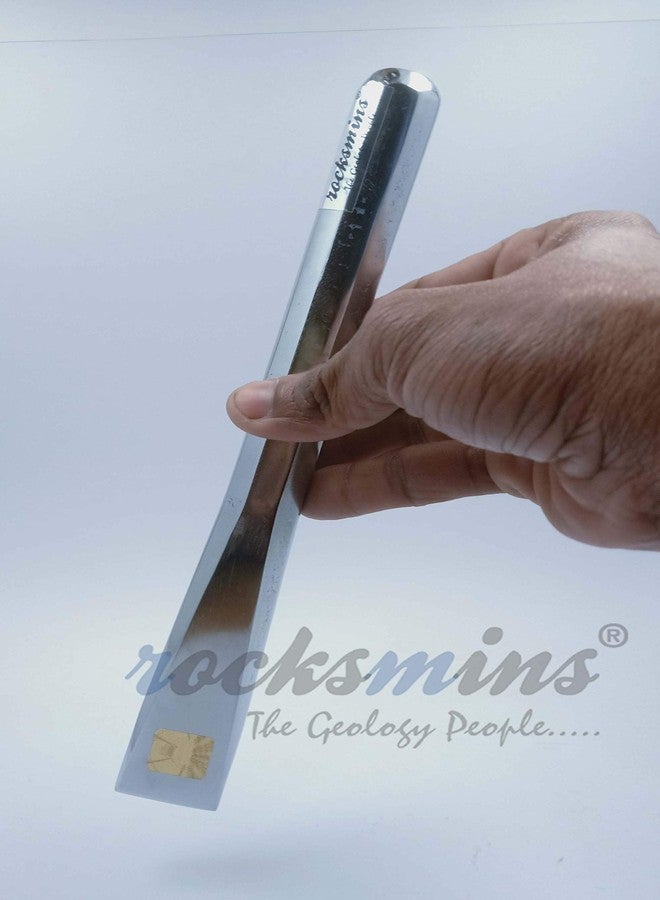 Rocksmins Geological Rock Chisel Nickel Plated Cutting Edge Octogonal Forged Single Piece Nickel Finish for Geologists Civil Engineers Professors Teachers Students - Image 2